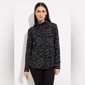 Joseph Ribkoff High Neck Abstract Pullover Sweater